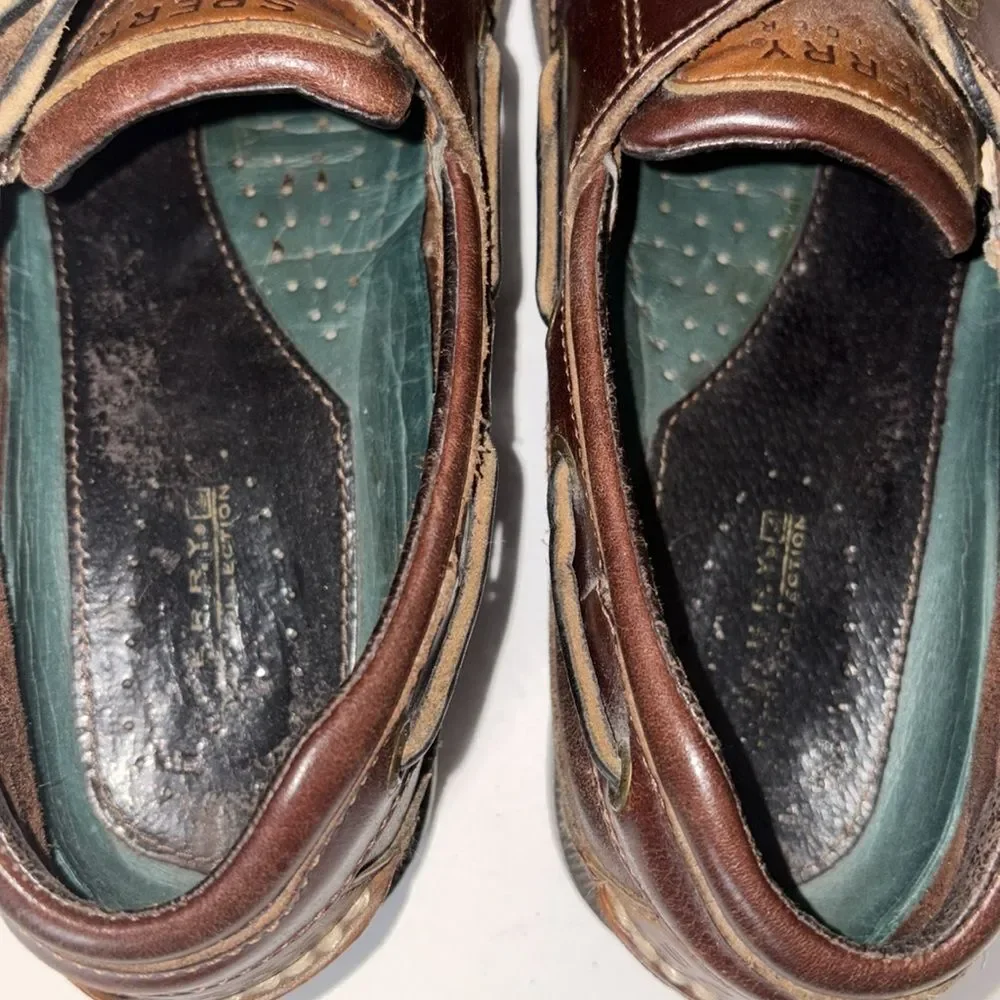 Sperry Topsider brown leather 9 wide